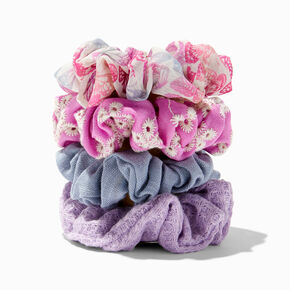 Chouchous vari&eacute;s fleurs et papillons - Lot de 4,