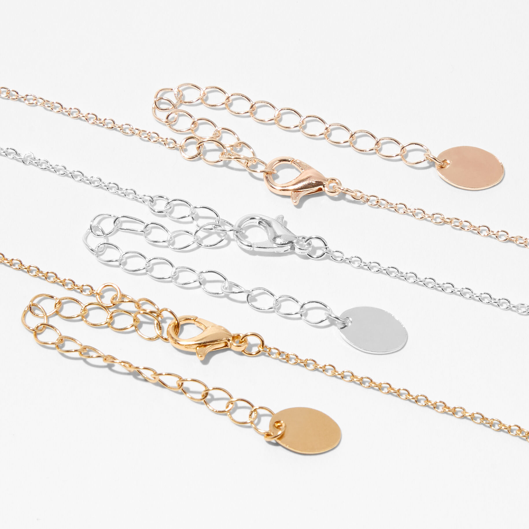 Mixed Metal Best Friends Gecko Pendant Necklaces - 3 Pack,