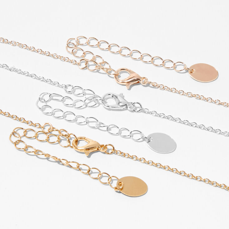 Mixed Metal Best Friends Gecko Pendant Necklaces - 3 Pack,