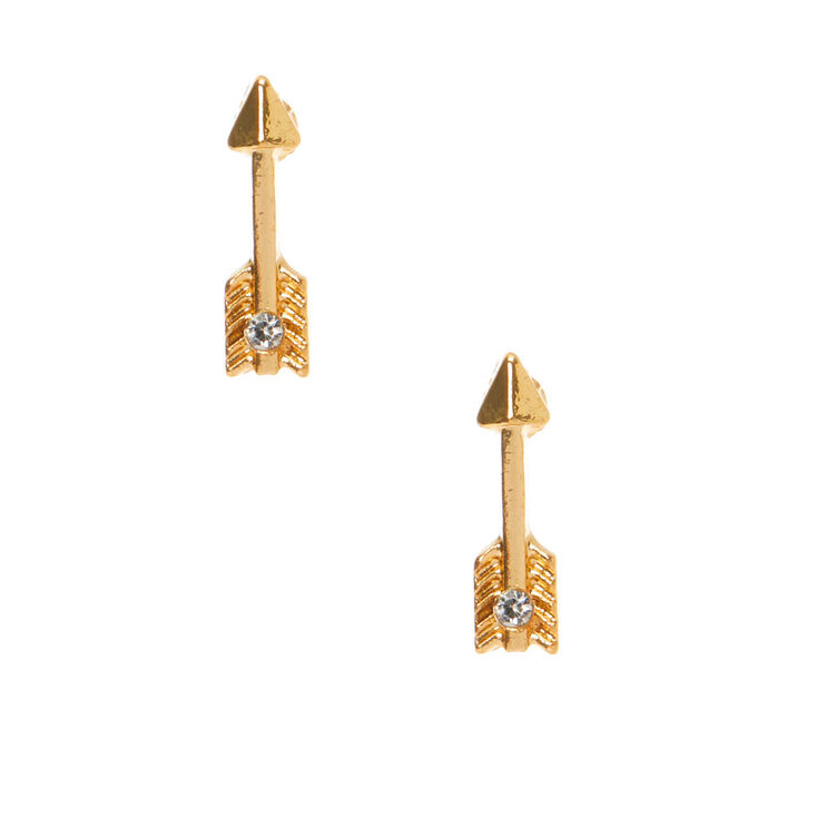 Gold Arrow Stud Earrings,