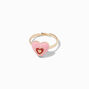 Claire&#39;s Club Pink Hearts Gold Rings - 5 Pack,