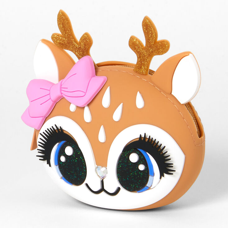 Holiday Deer Jelly Coin Purse - Brown,