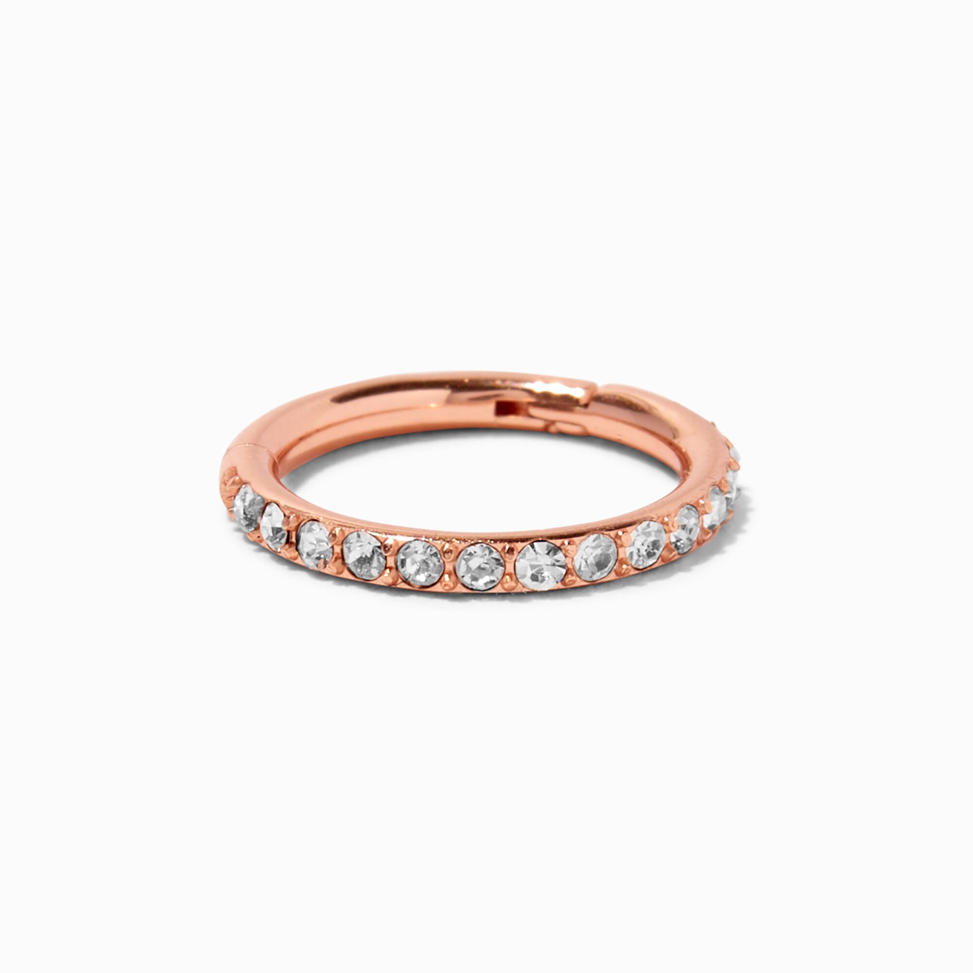 View Claires Tone 16G Embellished Titanium Nose Hoop Rose Gold information