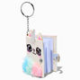 Glitter Caticorn Mini Diary Keychain,