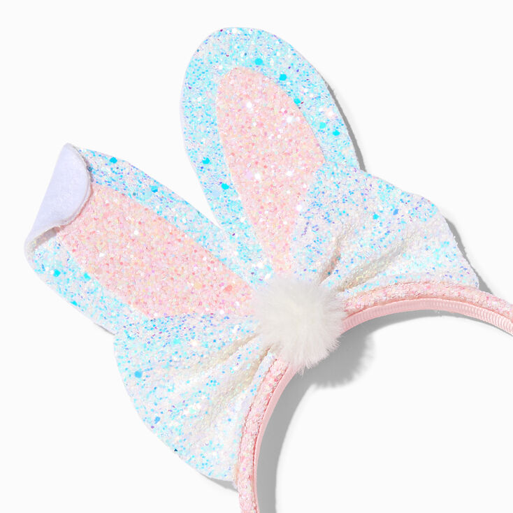 Glitter Bunny Ears Bow Headband,