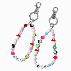 Best Friends Beaded Y2K Wristlet Keychains - 2 Pack,