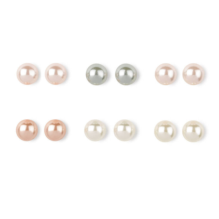 Colored Pearl Stud Earrings Claire S Us Colored Pearl Stud Earrings