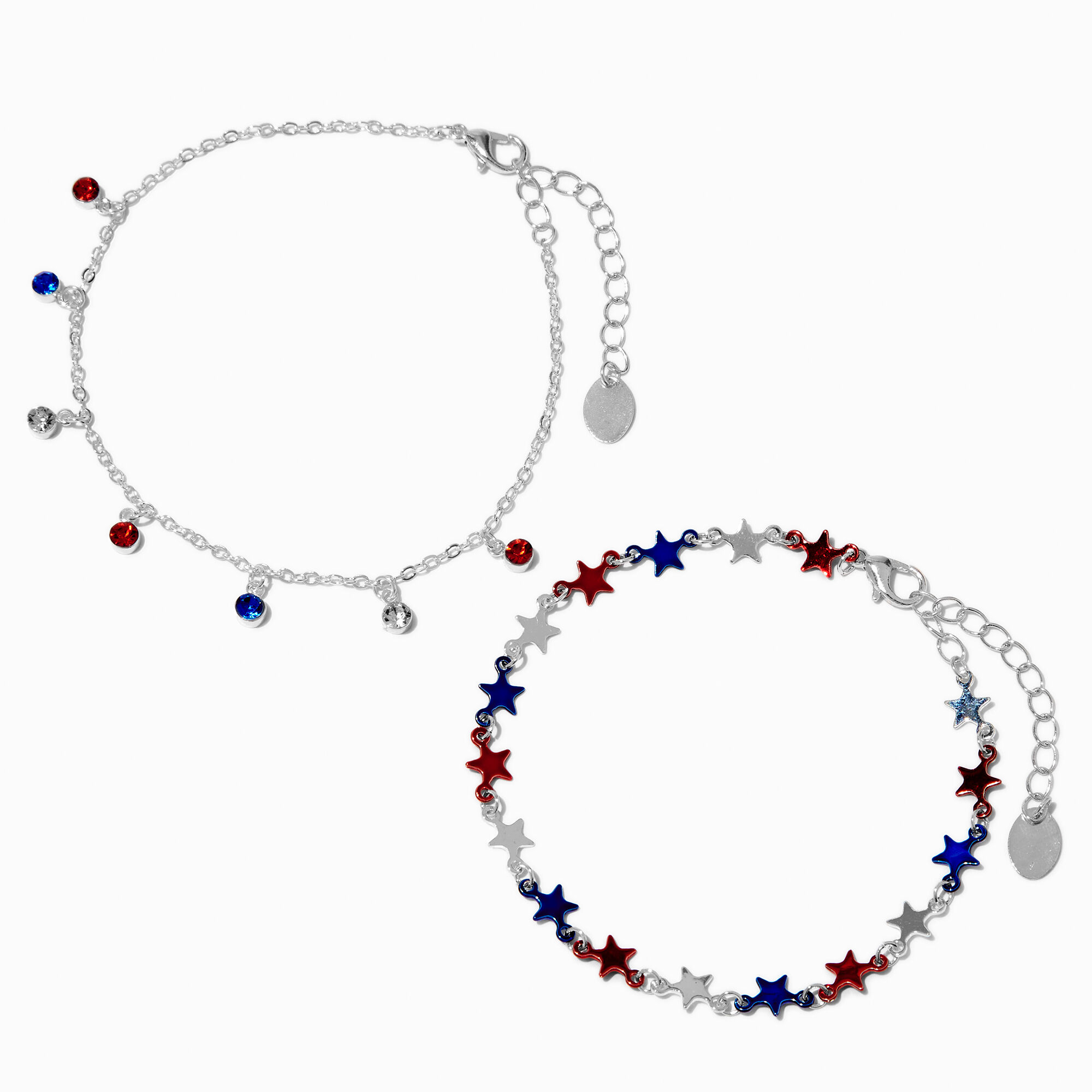 Red, White, & Blue Anklets - 2 Pack,