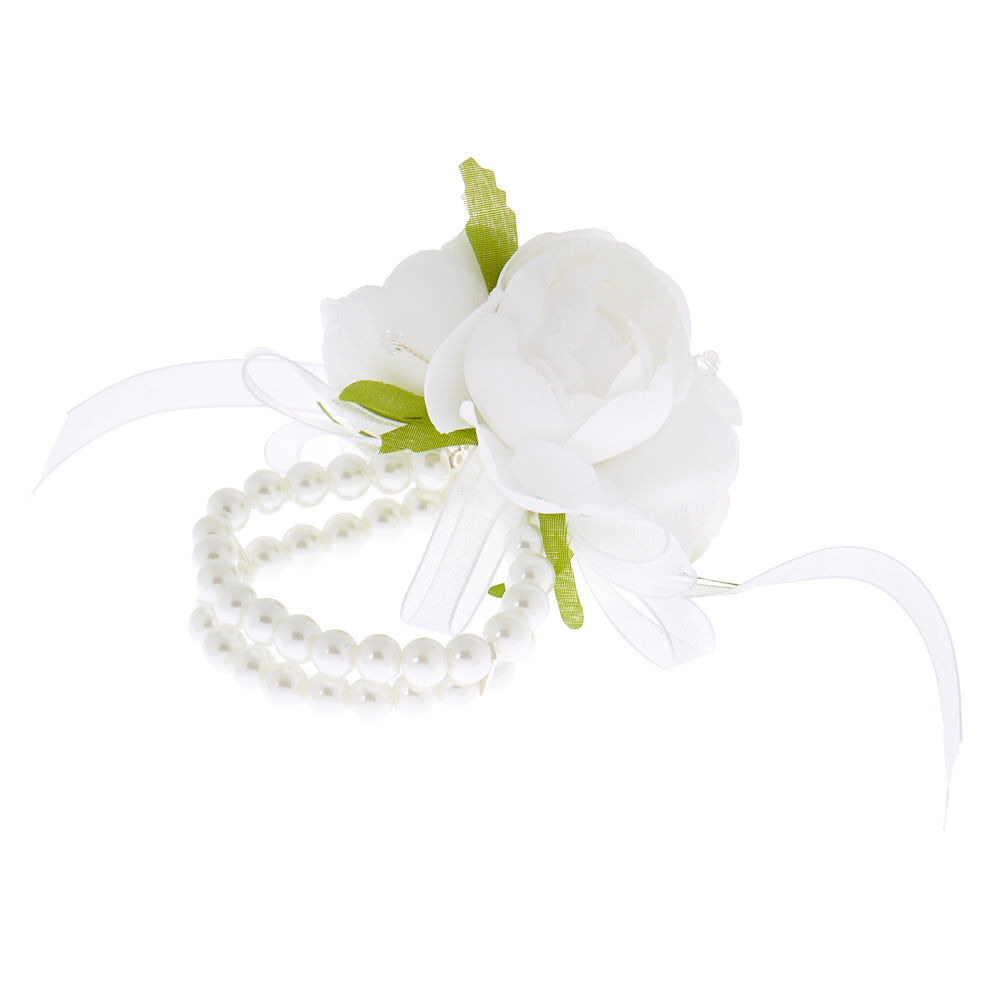 Classic Pearl Corsage - White,