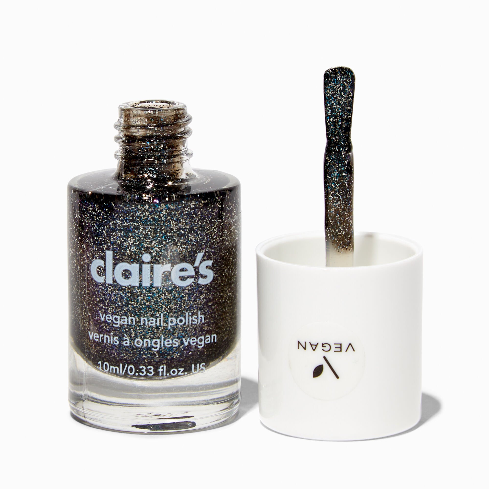 View Claires Vegan Glitter Nail Polish Late Night information