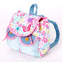 Claire&#39;s Club Floral Butterfly Denim Mini Backpack - Pink,