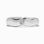 Thick Silver-tone Hinged Bangle Bracelet,