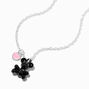 Black Bear &amp; Broken Heart Pendant Necklace,
