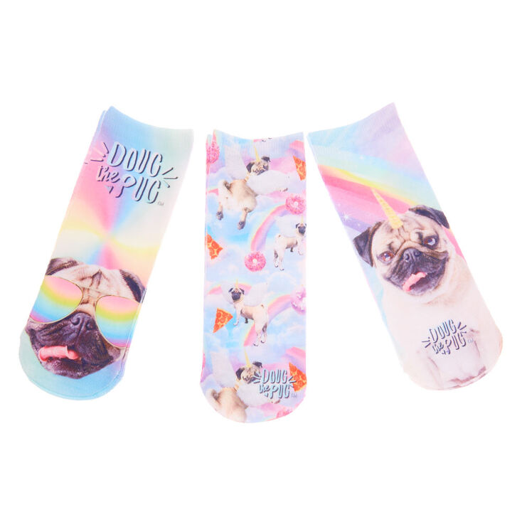 Doug The Pug&trade; Rainbow Socks - 3 Pack,