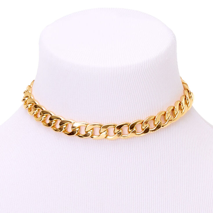 Gold Chunky Chain Necklace,