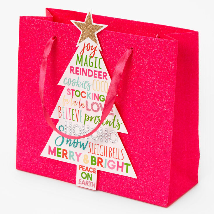 Large Christmas Tree Gift Bag - Red,