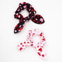 Valentine&#39;s Day Knotted Bow Hair Scrunchies - 2 Pack,