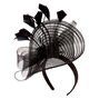Large Feather Bow Hatinator Headband - Black,