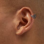 Silver-tone Triple Row Twister 18G Cartilage Clicker Earring,