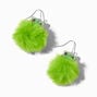 Green Frog Pom Pom 1.5&quot; Drop Earrings,