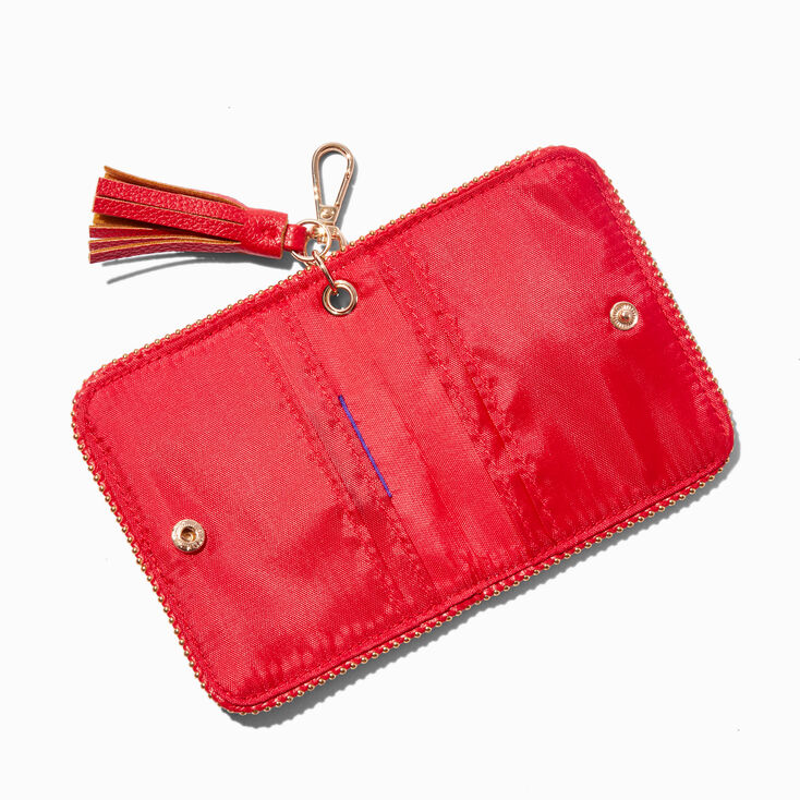 &Eacute;tui pour cartes zipp&eacute; matelass&eacute; c&oelig;ur Saint-Valentin,
