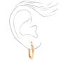 Gold 20MM Tube Hoop Earrings,
