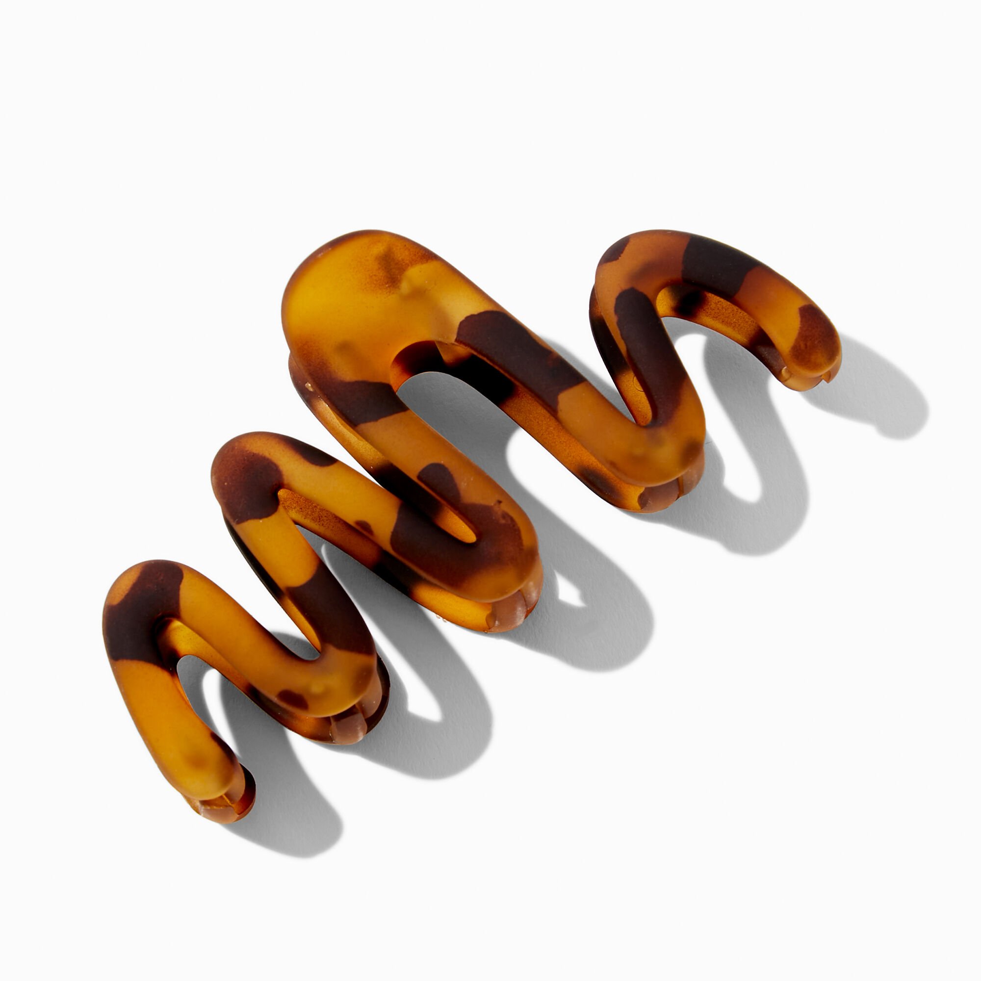 Pince à cheveux zig zag de taille moyenne écaille de tortue,
