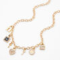 Gold Key to My Heart Chunky Chain Pendant Necklace,