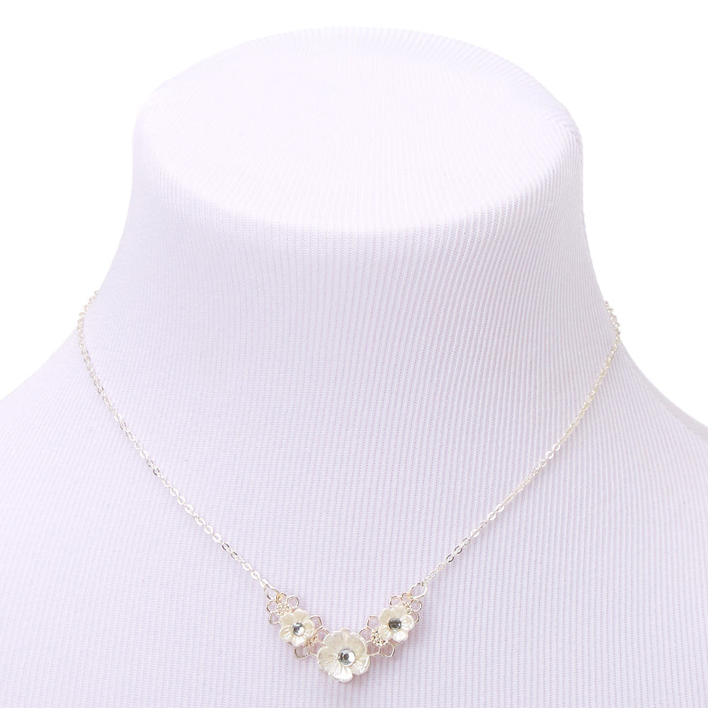 Claire's Club Silver Floral Jewellery Set - 3 Pack,
