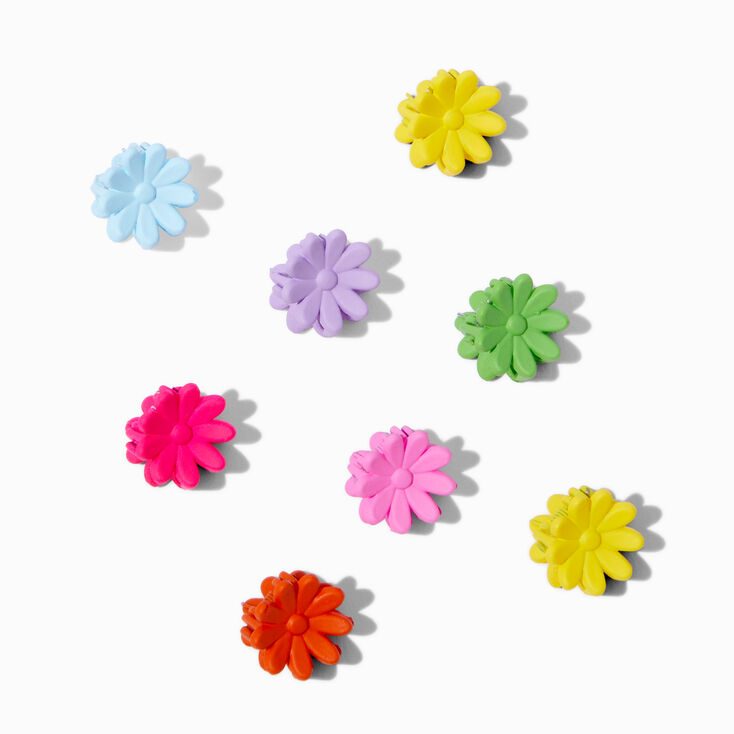 Claire&#39;s Club Rainbow Flower Mini Hair Claws - 20 Pack,