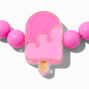Claire&#39;s Club Matte Pink Ice Lolly Stretch Bracelet,