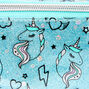 Trousse &agrave; maquillage magique motif licorne - Vert menthe,