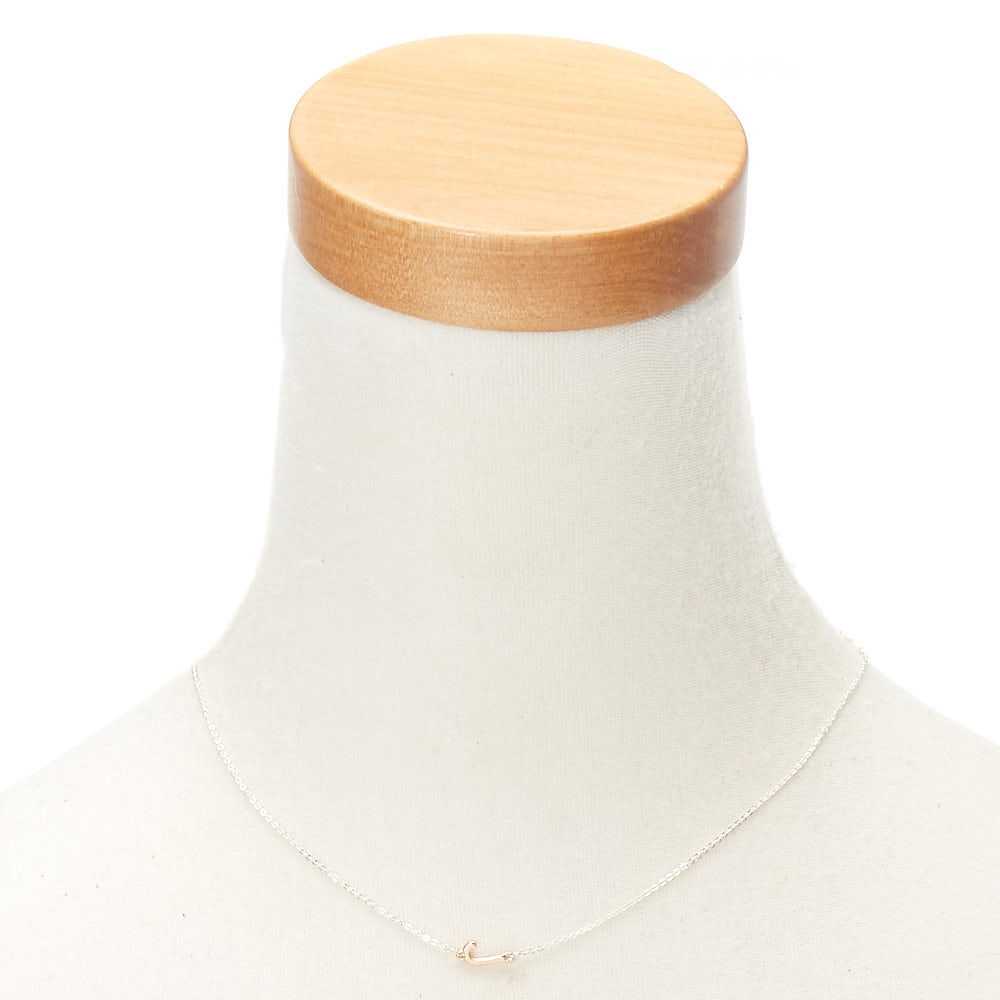 Sideways j sales initial necklace
