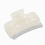 Iridescent Ivory Rectangular Hair Claw,