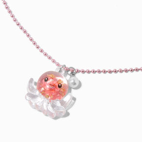 Claire&#39;s Club Pink Octopus Glow in the Dark Pendant Necklace,