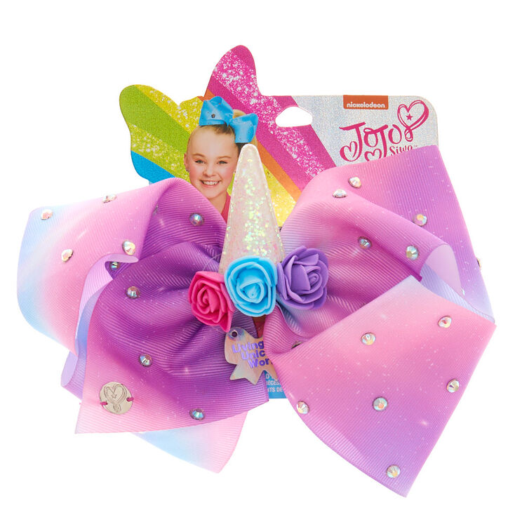 Claire's Gros nœud pour cheveux « Living in a Unicorn World » JoJo Siwa™ - Violet