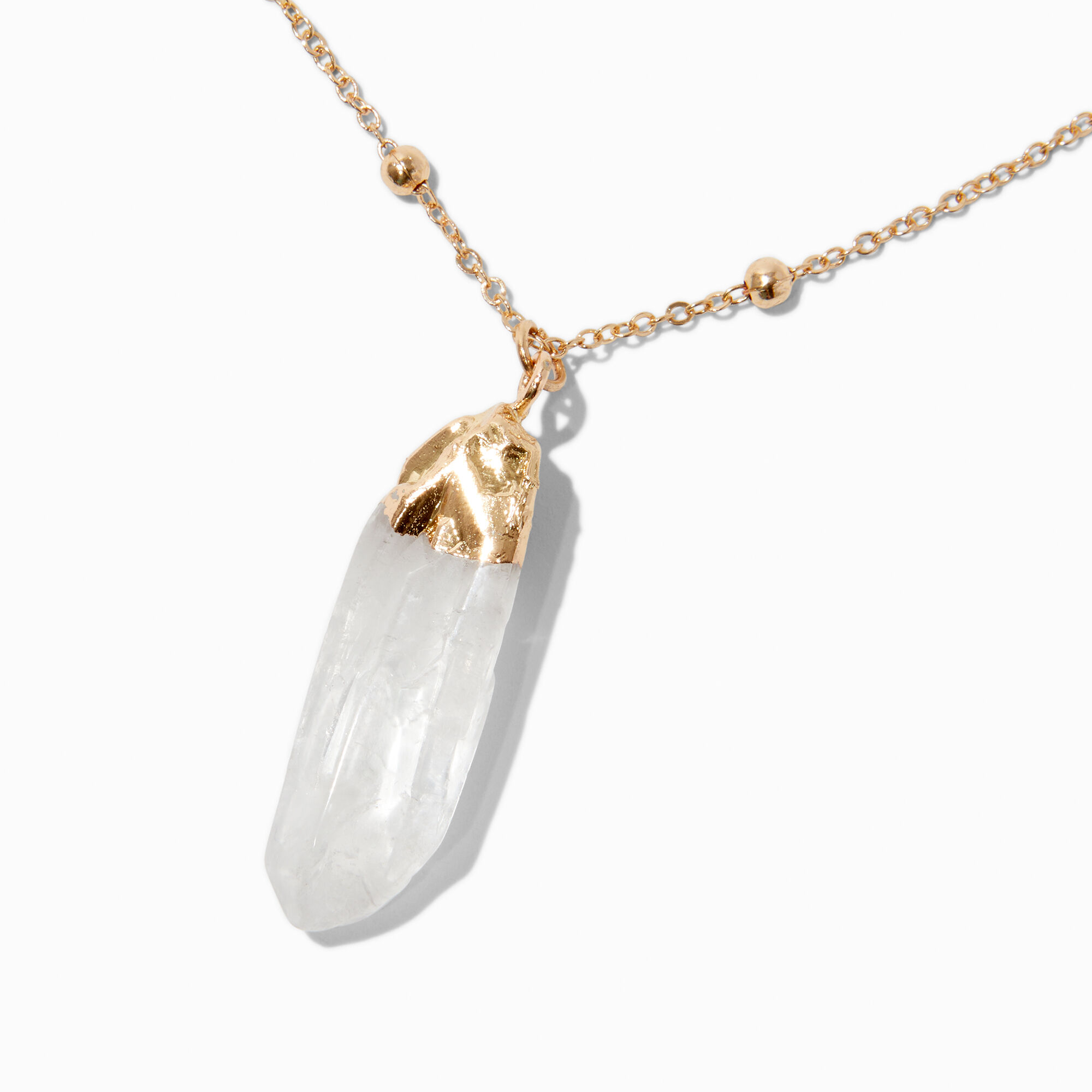 Clear Mystical Gem Long Pendant Necklace ,