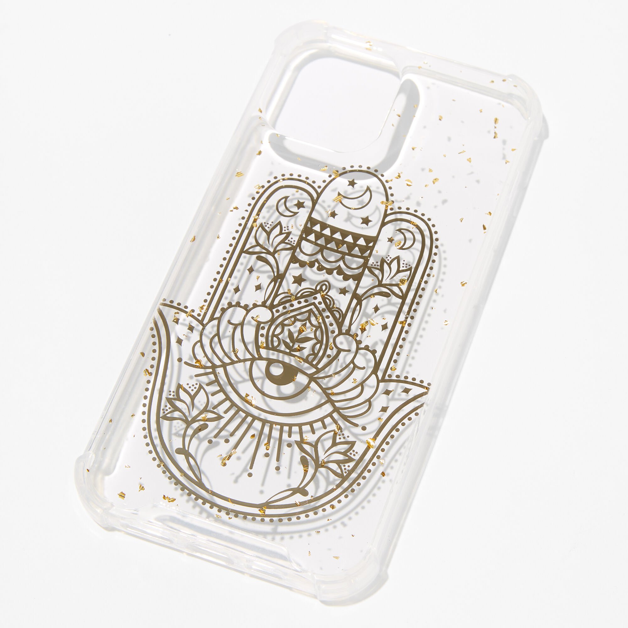 View Claires Hamsa Hand Clear Phone Case Fits Iphone 12 Pro Max Gold information