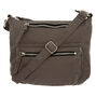 Faux Leather Crossbody Bag - Grey,