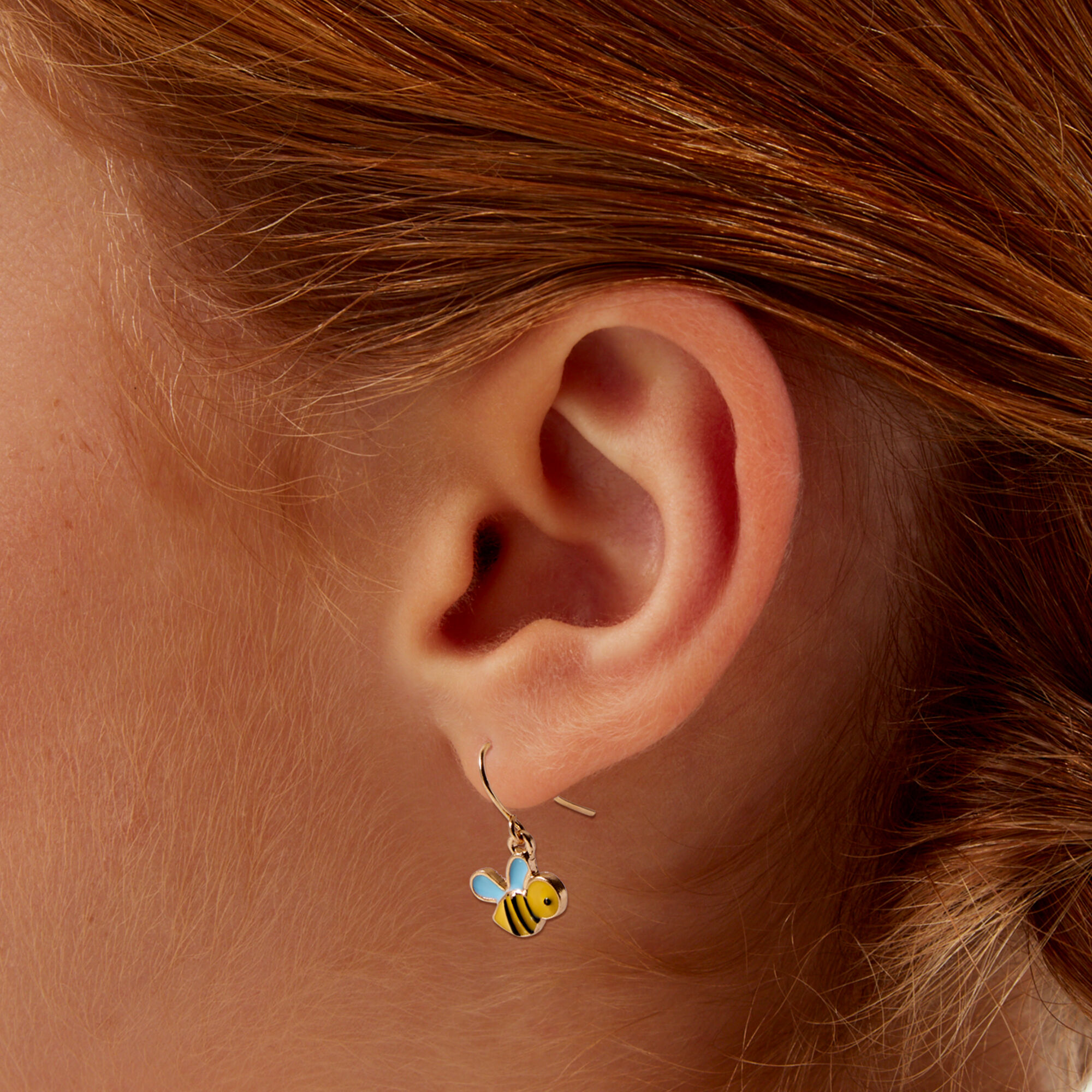 Gold-tone Bumble Bee Mixed Earrings Set - 9 Pack,