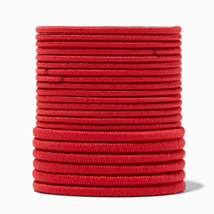 Red Luxe Hair Ties - 21 Pack,