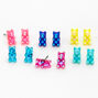 Holographic Gummy Bear Stud Earrings - 6 Pack,
