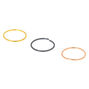 22G Mixed Metal Sterling Silver Hoop Nose Rings - 3 Pack,