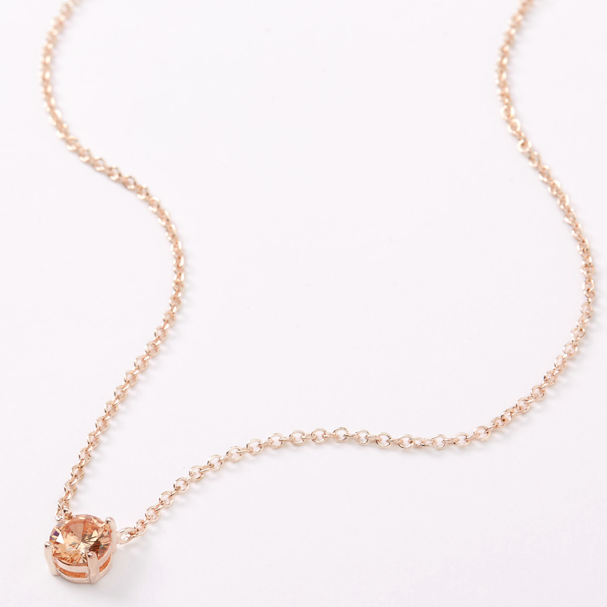 Rose gold rhinestone necklace sale
