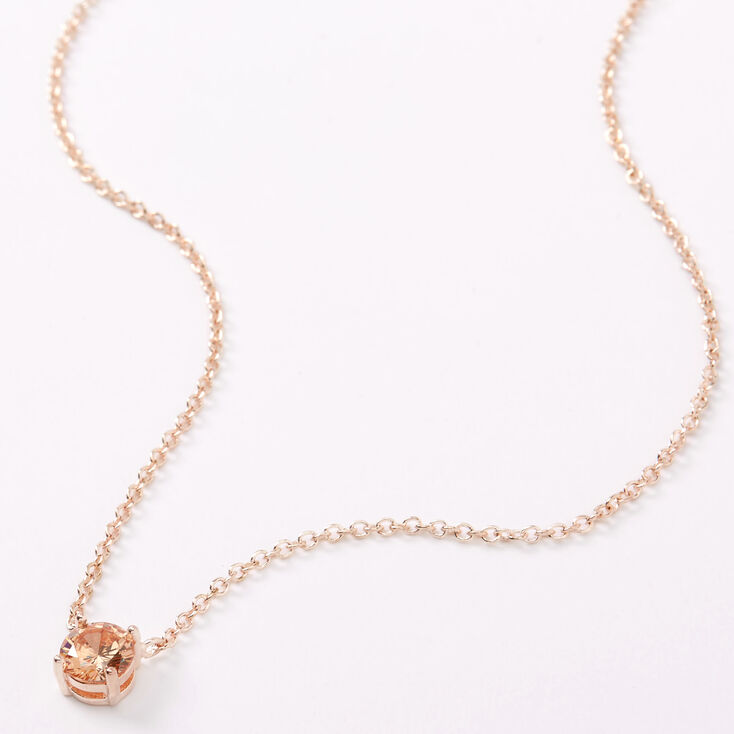 Small Rhinestone Heart Lock Necklace