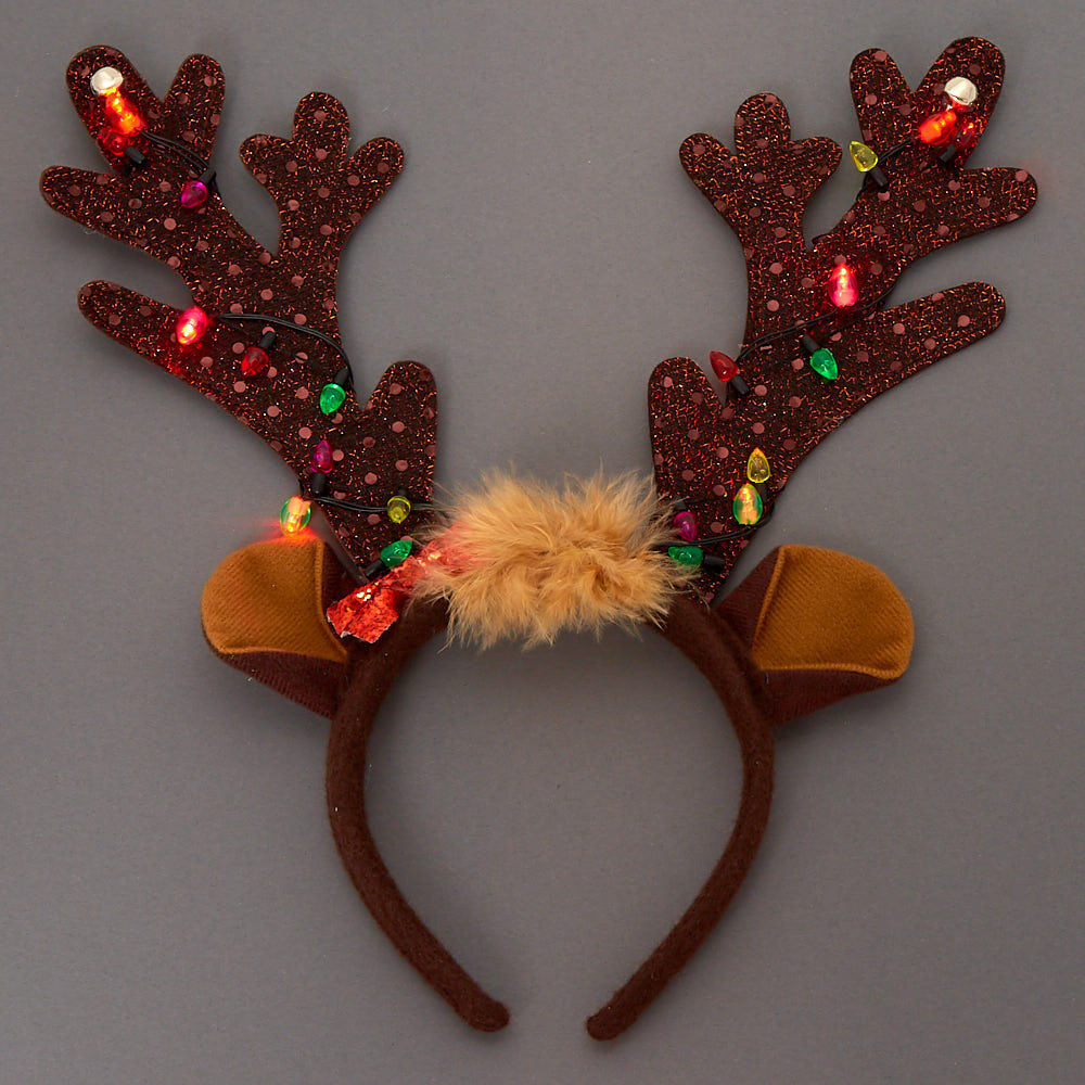 Lighted reindeer shop antlers headband