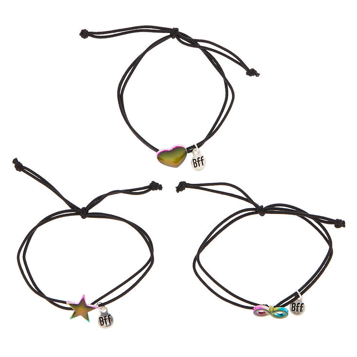 Mood Symbol Stretch Friendship Bracelets - 3 Pack,