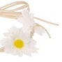 Daisy Braided Tie Headwrap - White,