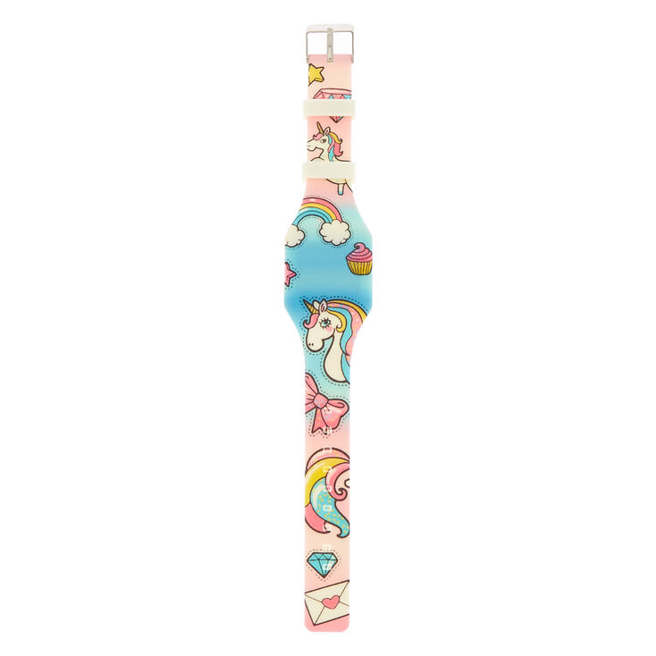 Glow in the Dark Rainbow Unicorn LED Watch,