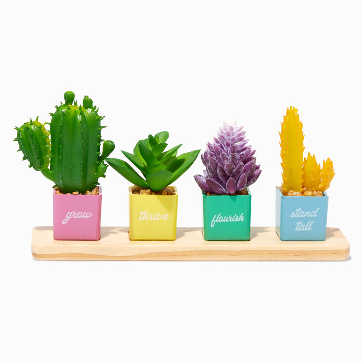 Inspirational Messages Mini Faux Succulent Set,